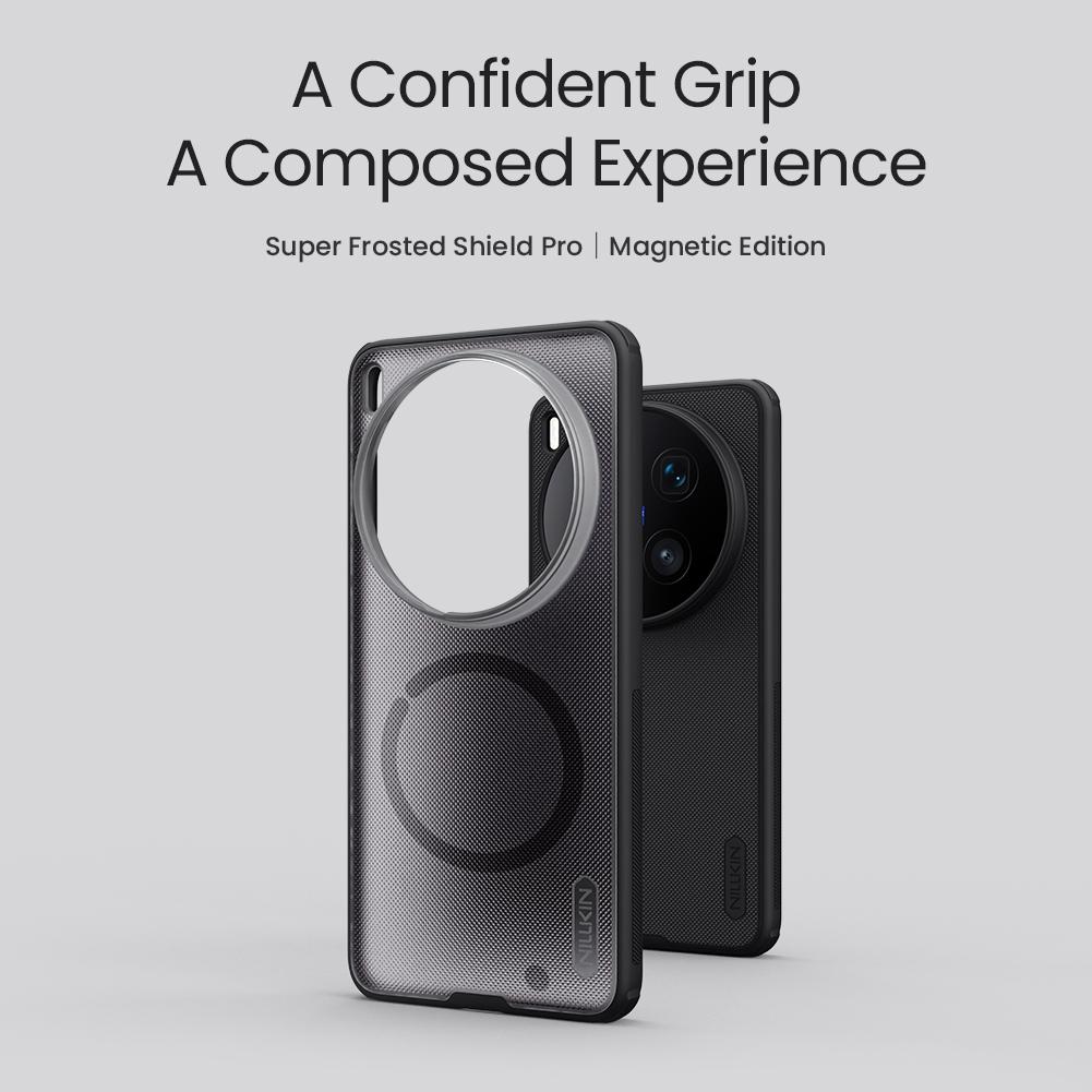 Für Vivo X300 Ultra Handyhülle Nillkin Super Frosted Shield Pro Magnetische Harte PC+TPU Hülle Stoßfeste Rückseite