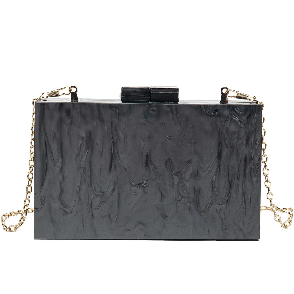 Luxury Designer Acrylic Box Handbags Glitter Rhinestones Diamond Evening Bag Wedding Party Clutch Purse Shoulder Messenger Bag