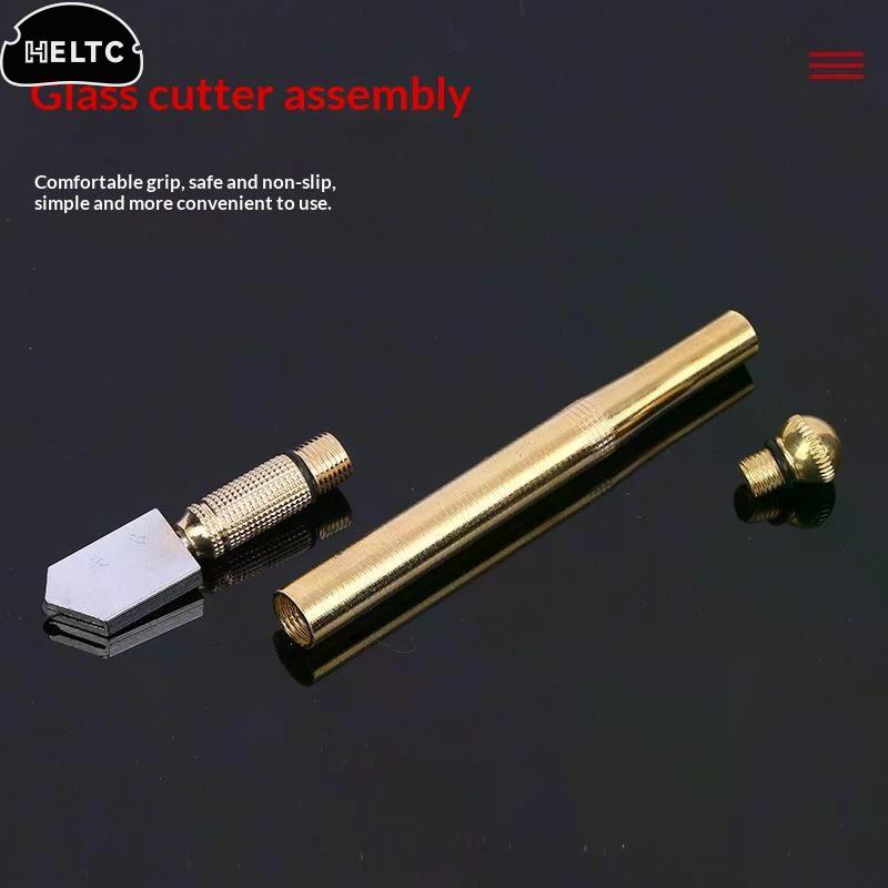 Roller Glass Cutter Diamond Tip Alloy Metal Handle Sharp Cutting Blade For Manual Glass Tile Cutting Home DIY Working Tools