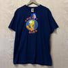 Vintage NWT Tweety Bird Pure Trouble Looney Tunes Double Sided Graphic Navy Blue Cotton T Shirt Size Large