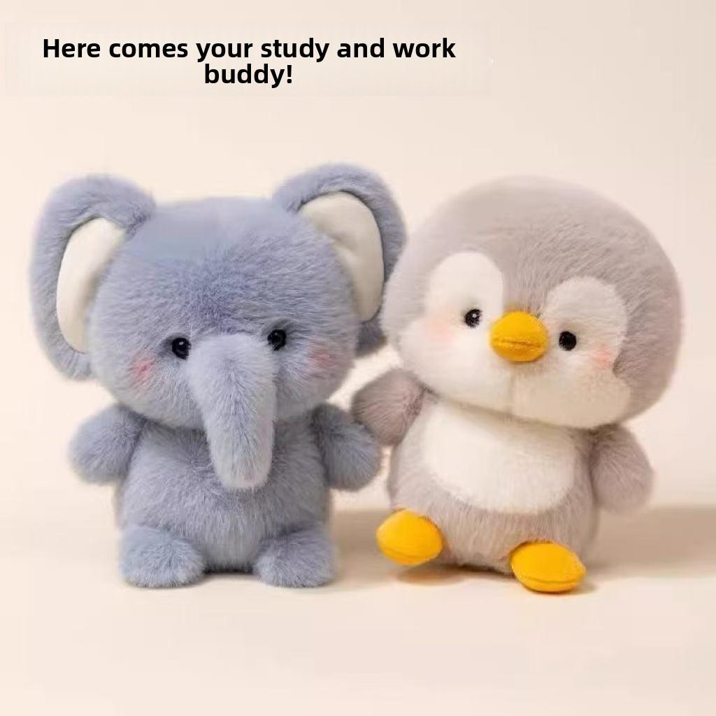 1-5PCS Cute Desk Companion Plush Stuffed Animal Kawaii Desktop Ornament Study Work Buddy Birthday Gift for Kids