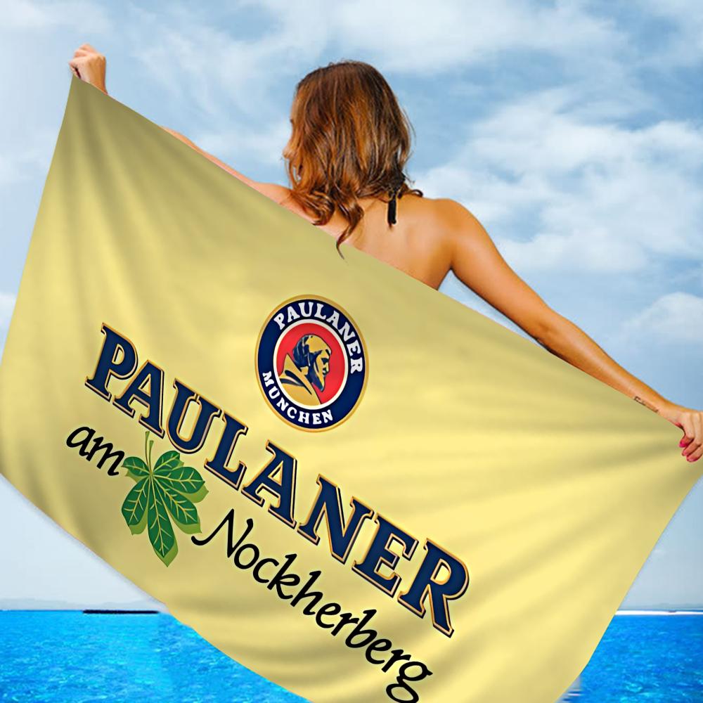 German Beer Paulaners Microfiber Beach Towel Absorbent Quick Dry Soft Yoga Swimming Resort Mountain Climbing Towel