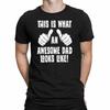 Mens AWESOME DAD T-Shirt Mens Womens Tees Top Eco-Friendly Christmas Gift Daddy Father Tee