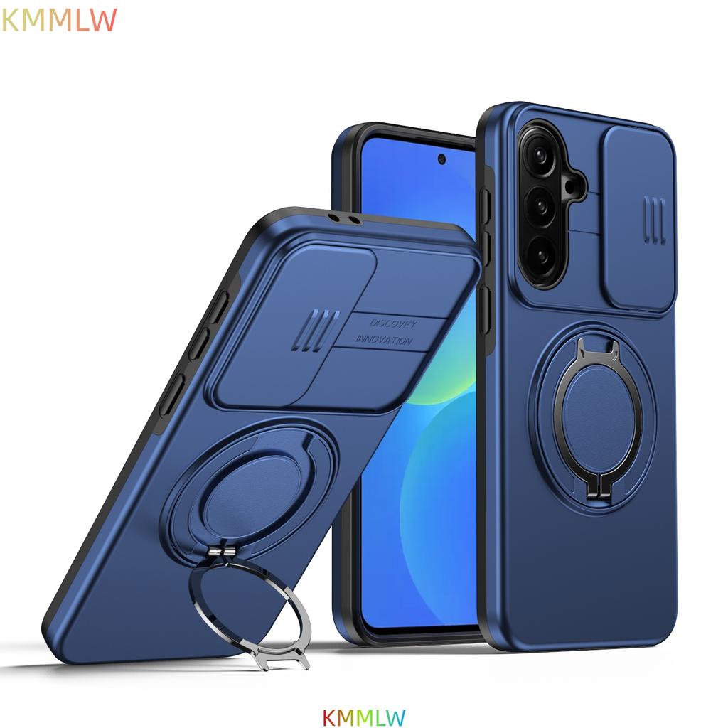 Luxury Armor Phone Case For Samsung Galaxy A57 A56 A36 A26 A06 A54 A14 Magnetic Bracket Holder Lens Protection Shockproof Cover