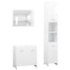 VidaXL Ensemble de meubles de salle de bain 3 pcs Blanc Aggloméré