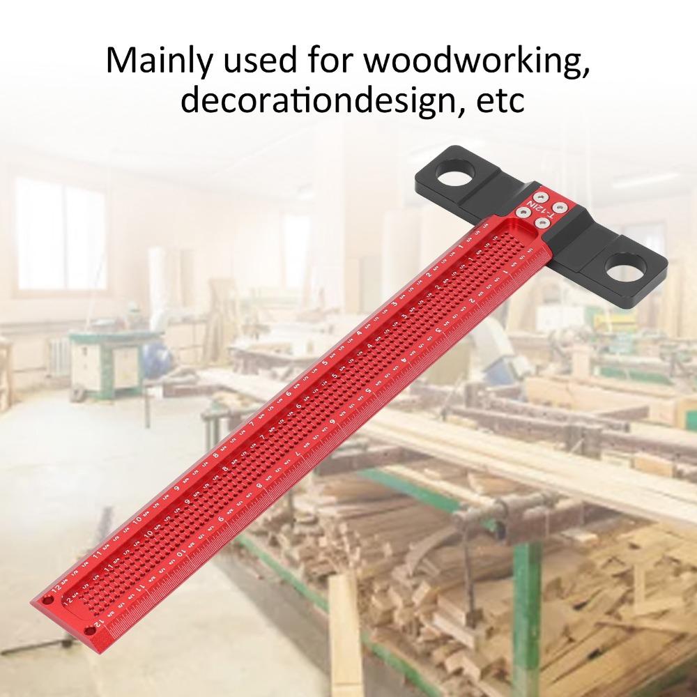 T-Type T Ruler 12 Inch Woodworking Ruler Convenient Precision Marking Tool  Layout