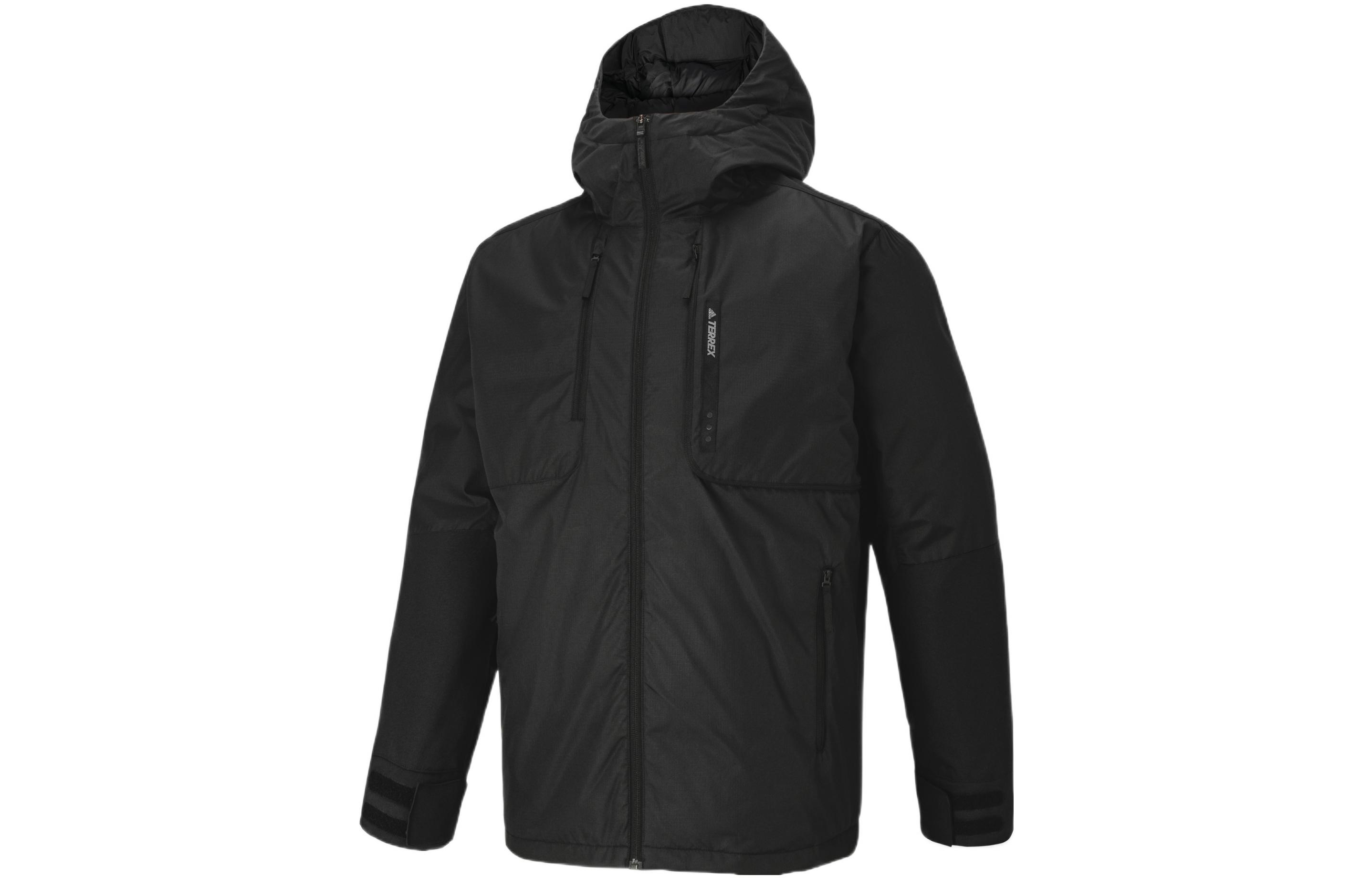 Мужские пуховики Adidas Черные С капюшоном Умеренные Другие HE3688 XL