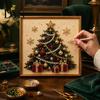 Kit de Arte de Perlas Artificiales para Principiantes, Kit de Pintura de Navidad, Proyecto Creativo de Manualidades de Invierno 3D DIY para Adultos, Festivo
