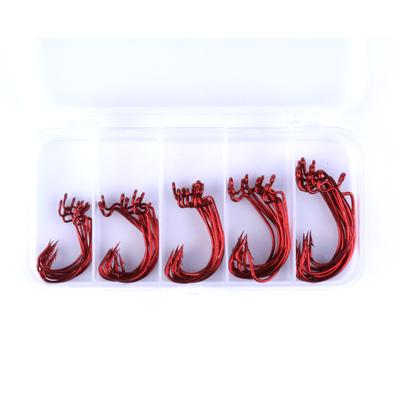 50pcs/box Fishing Hooks Set Crank Fishhooks Lures Sea Fishing Accessories Tackle Tools Outdoor