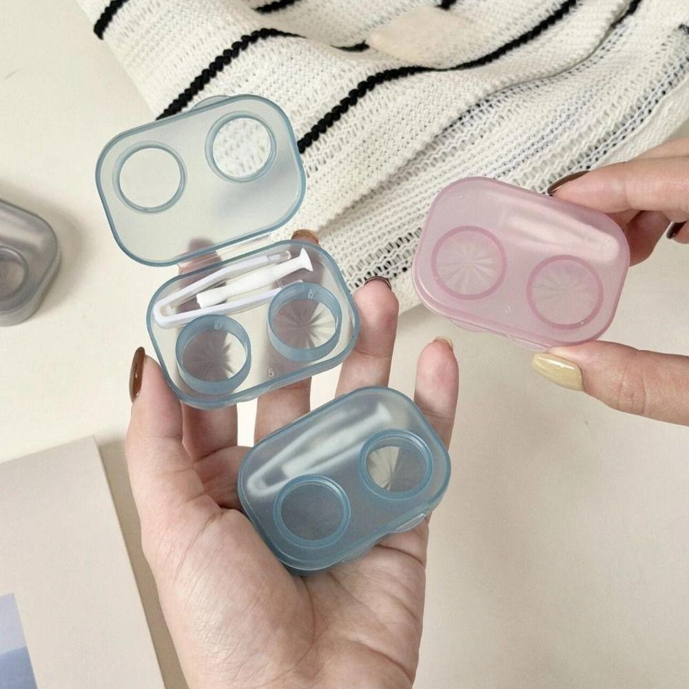 Portable Contact Lens Box Transparent Cosmetic Lenses Container New Lenses Soak Container Travel