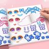 1set Toy Puzzle Stickers Reusable for Girls Cartoon Princess Make a Face Stickers Handicrafts Creative Kids Stickers
