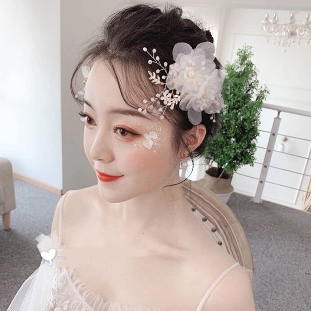 DFsucces Hair Ornament for Girls, Flower Petal Hairpin, Cute Accessory for Photography, Concerts, Graduations, and Weddings