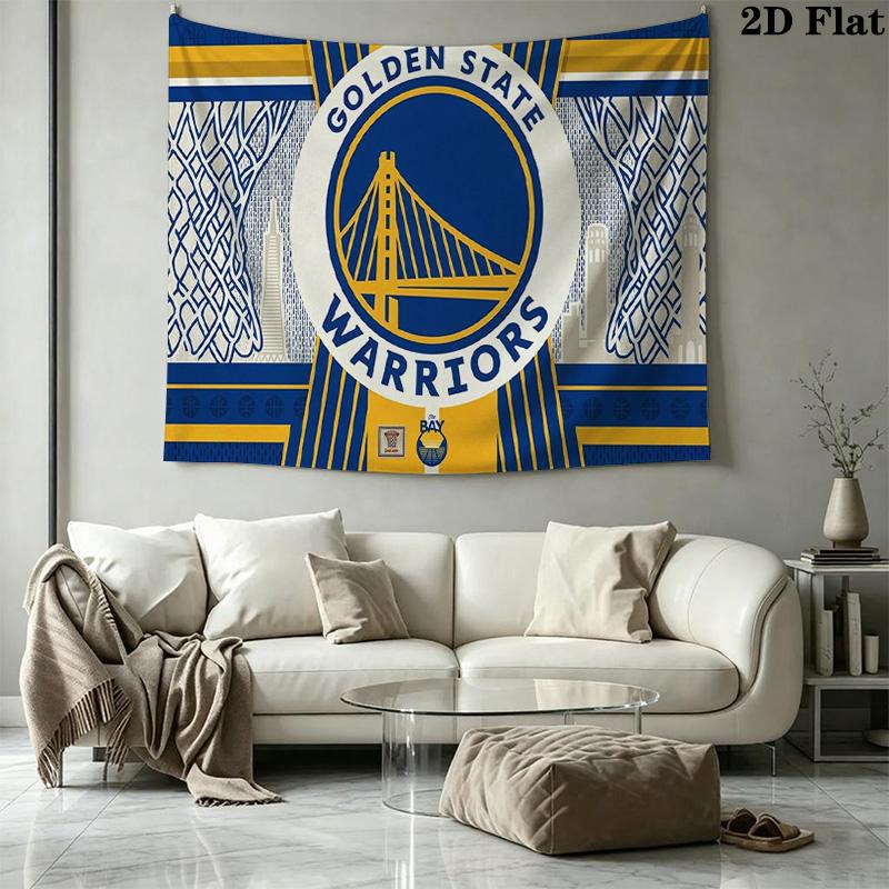 Golden State Warriors Wall Tapestry Aesthetic Wall Hanging Printed Fabric Blanket Decorative Tapestries for Bedroom Living Room Home Decor