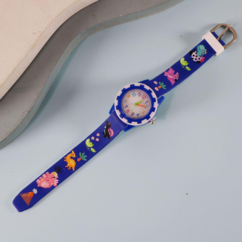 Charming Cartoon Kids’ Silicone Quartz Wristwatch with Creative Pointer Design