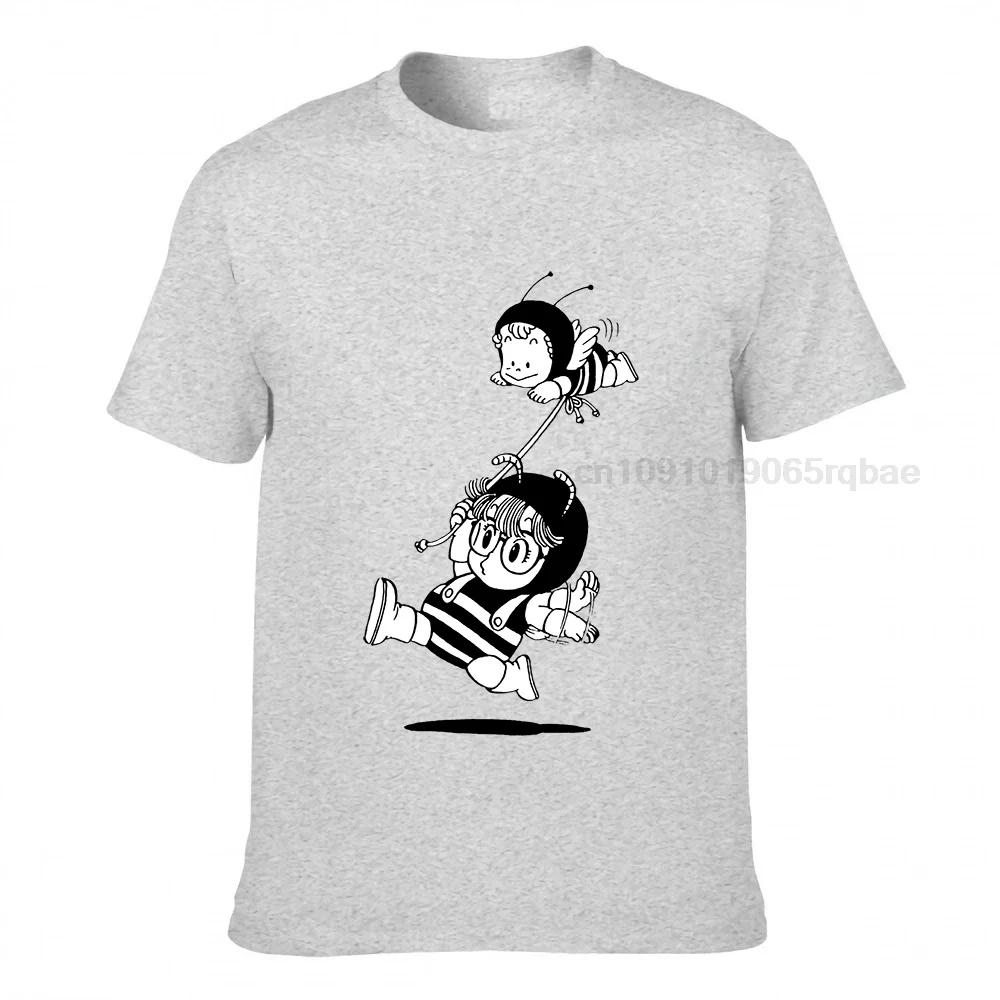 Arale Gachan Bees Tops T Shirts Unisex Dr Slump Toriyama Anime Unisexga Cute Robot Premium Cotton Tshirts Camisas T Shirt