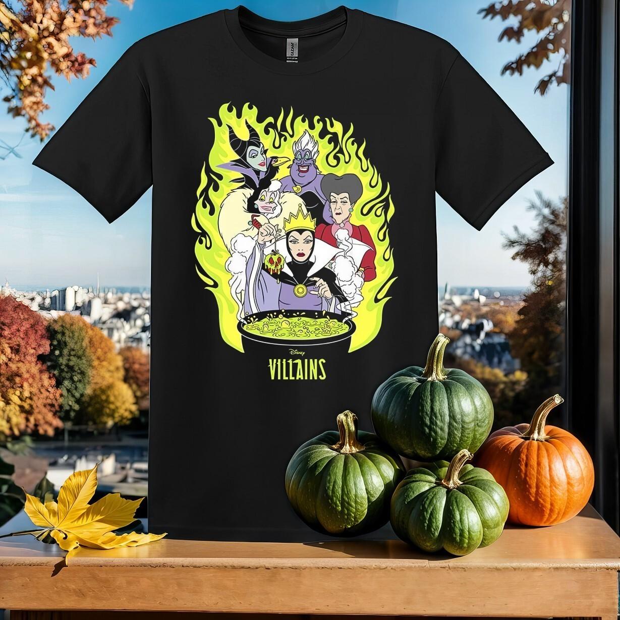 Happy Halloween Disney Villains T-shirt T shirt Men Women Unisex Tshirt SY453 M