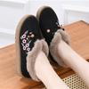 Winter Women's Thickened Warm Casual Shoes Flat Embroidered Cotton Boots