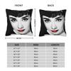 Audrey Hepburn Lippen Quadratische Kissenhülle Polyester Leinen Samt Bedruckt Reißverschluss Dekor Kissenbezug Sofakissenbezug 45x45