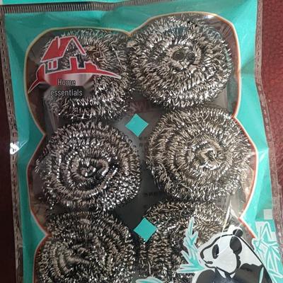 Novo Conjunto de Escovas para Lavar Louça e Panelas de Arame com Alto Teor de Zinco - Inclui 6/4 Bolas de Palha de Aço para Limpeza