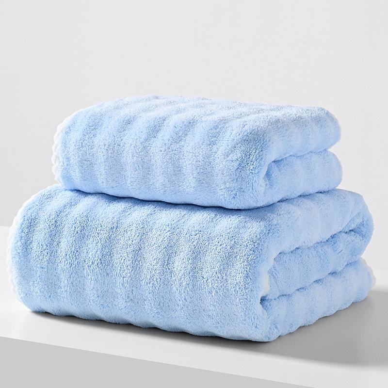 Prosop de baie din fleece de corali 70*140cm, Prosop de plajă gros pentru uz casnic pentru adulți, Prosop din catifea corduroy tip bomboană