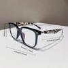 Women Fashion Glasses Frame Vintage Frames Men Retro Square Imitation Wood Grain Legs Spectacles