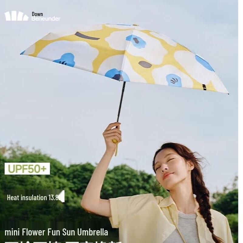 Beneunder UV Protection 5-Fold Portable Sun & Rain Umbrella