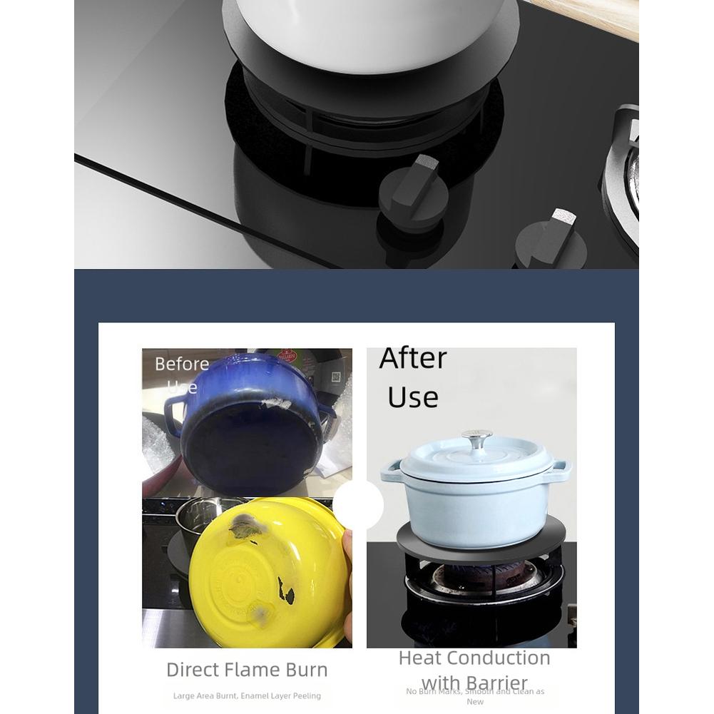 1 szt. Rozpraszacz ciepła Aluminiowa płyta rozpraszająca ciepło na kuchenkę gazową 20CM 24CM 28CM Pogrubiona 4MM 6MM Antypoślizgowe części do naczyń Szybkie rozmrażanie