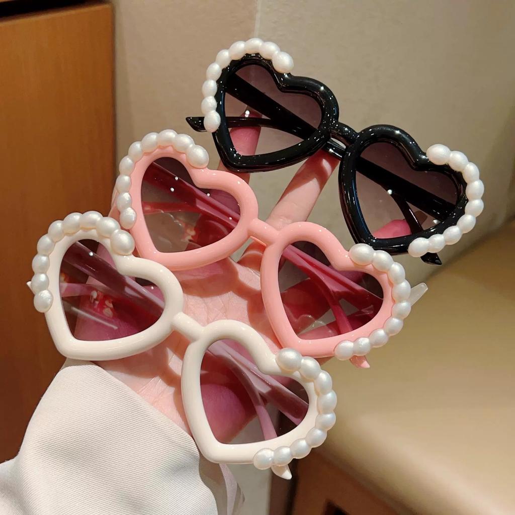 Cute Children's Sunglasses, Boys' and Girls' Sunglasses, Heart-shaped Sunshade Glasses, Decorative Glasses