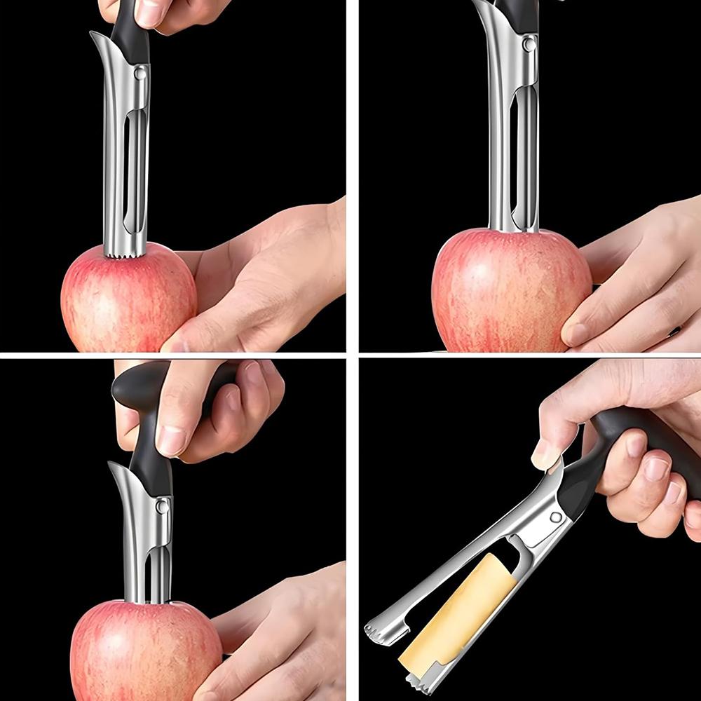 Apple Corer Tool Durable Apple Corer Remover for Baking Apples & More, Black