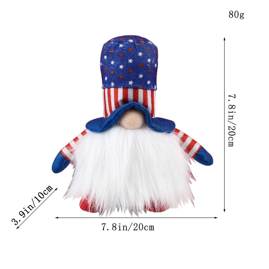 Independence Day Doll Set Collection Holiday Faceless Elderly Decorations Glow Gnome Doll Goblin Ornaments