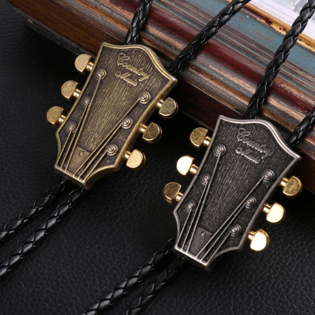 Gaitar Bolo Tie Western Bolo Tie Gaitar Music Necklace Moranse Bolo Tie Cowboy Leathers Necktie Cowboy Bolo Tie