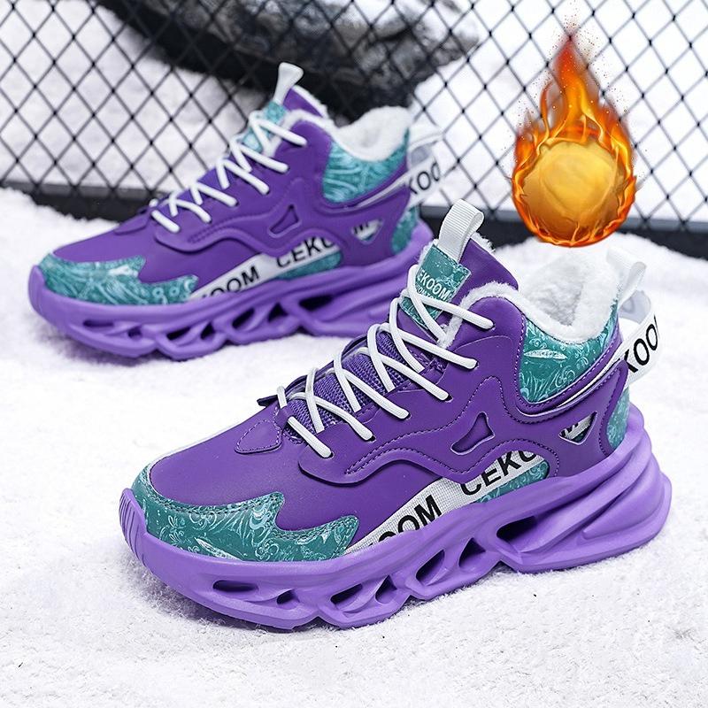 high-top men's large size padded padded thickened winter warm padded lining non-slip hiking leisure sports old dad shoes tide shoes