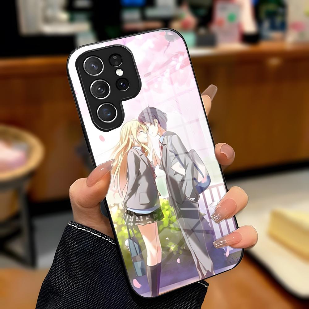 Anime Y-Your Lie In April Phone Case For Samsung A25 A13 A33 5G A54 A36 A35 A56 A52 A14 Shockproof Glass Cover