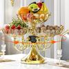 Dried Fruit Plate, Flower Snack Dessert Rotating Serving Tray for Restaurant, Hotel