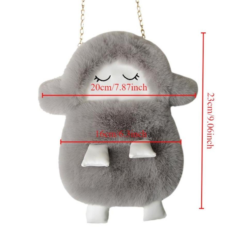 1 buc drăguț miel geantă cu blană portofel zero 2024 nou toamnă și iarnă drăguț jucărie de pluș rucsac lanț crossbody bag