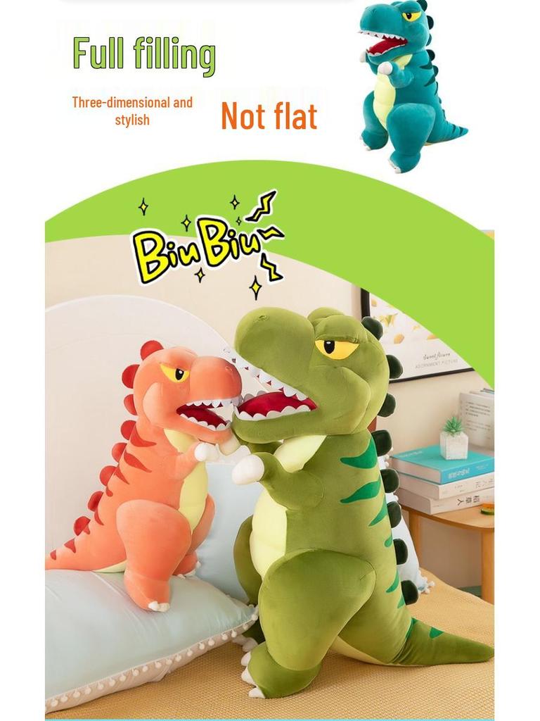 Großes Tyrannosaurus Rex Plüschtier - Weiches Kissen & Tröstendes Stofftier für Kinder