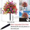 Artificial Flowers for Outdoor Indoor Garden Home Decoration, Plastic Faux Flowers, Faux Flower  Leaves Fake Plants Greenery  Porch Patio