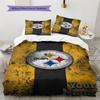 Naam Op Maat Pittsburgh Steelers Patroon Beddengoed Set Dekbedovertrek Kussensloop Huisdecoratie Cadeau (1 dekbedovertrek + 2 kussenslopen, zonder binnenkussen)