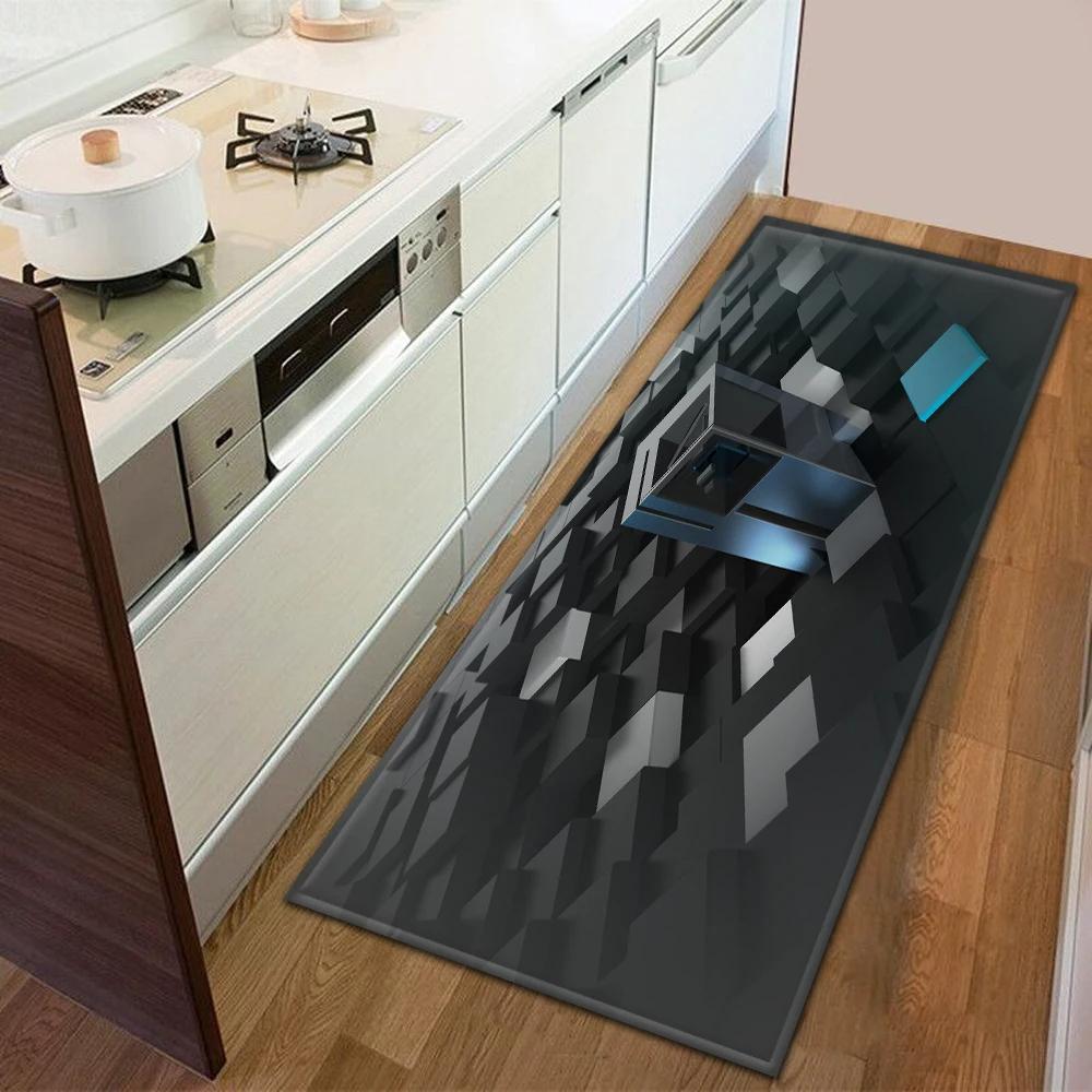 Modern Kitchen Doormat Decoration Bedroom Carpet Bathroom Anti-Slip Floor Home Balcony Hallway Long Rug Bedside Living Room Mat