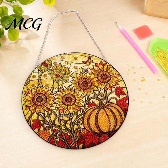 Sparkly Window Hanging Decoration Diamond Art Suncatcher Kit, DIY Sun Catcher Craft Home Decor Acrylic Decoration, Faux Project for Adults 5D