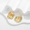 Irregular Gold Stud Earrings for Women Hammered Silver Stud Earrings Statement Geometric Earrings Vintage Gold Earrings