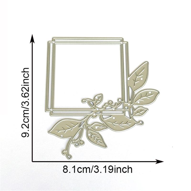 Leaf Photo Frame Carbon Steel Die Cut Stencils Decorative Embossing Paper Dies for Scrapbooking Photo Album Card Making