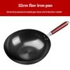 Haushalts-Handgefertigter Eisen-Wok 28cm/30cm/32cm/34cm Ohne Beschichtung Antihaft-Pfanne Bratpfanne Gas- und Induktionsherd Küchengeschirr
