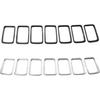 7PCS Front Grill Inserts Grille Cover Trim, Front Grill Rings Grille Inserts Cover Trim Kit, Compatible with Jeep Grand Cherokee 2014-2016, Chrome