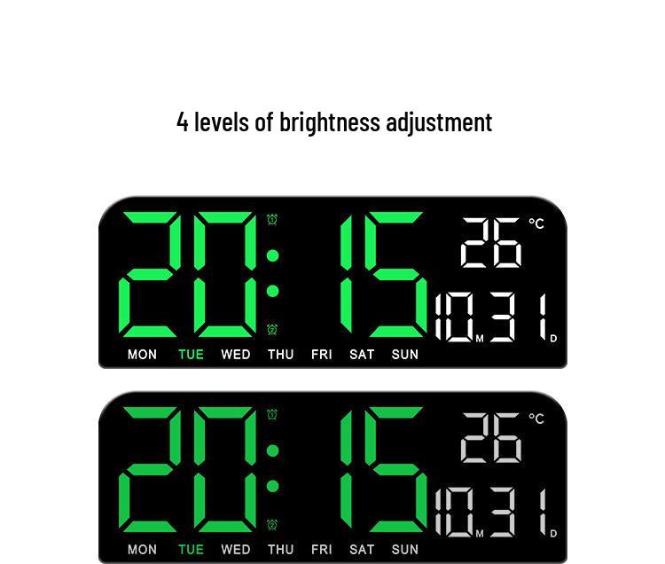 Large LED Desktop Alarm Clock with Hanging Option - Creative Table Clock with Simple Design