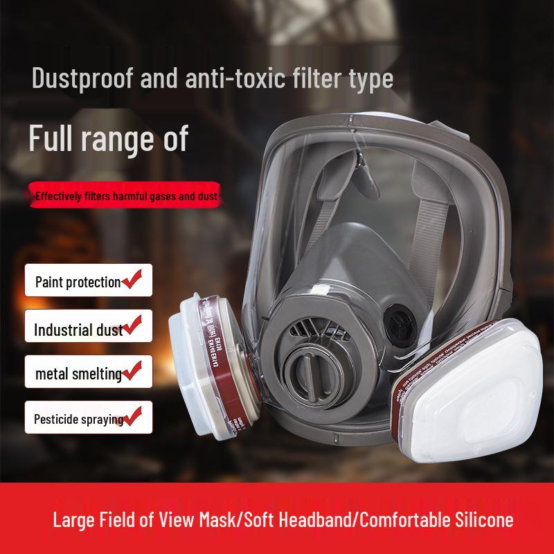 Full Face Respirator Mask for Paint, Chemical, & Pesticide Protection