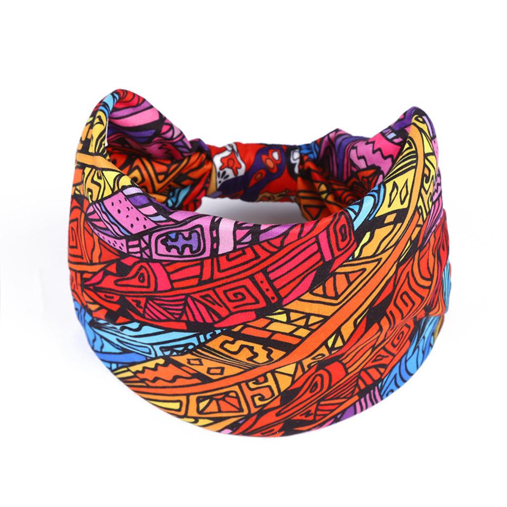 Bohemian- Headscarf, Print Headband, Elastic Women's Sports Yoga Headband