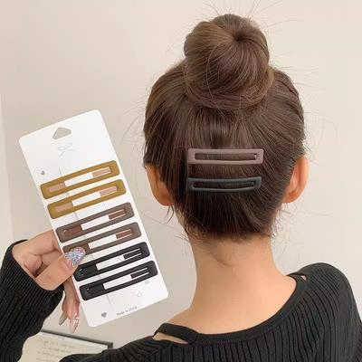 6 Stück Bonbonfarbene gewellte Haarspange Damen High-End Pony-Klammer Neu Mattierte BB-Klammer Einfache frische Haarnadel Mädchen Haarschmuck