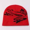 Knitted Hat Niche Design Frog Jacquard Cover Ear Protector Cold Hat Autumn and Winter Warm Hip Hop Wool Hat