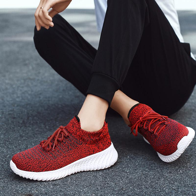 Обувь большого размера. Легкие дышащие летающие носки. Обувь для пар. Повседневная — фото 13